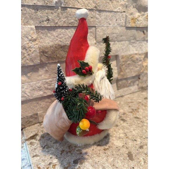 Vintage Santa Claus Figurine Christmas Midwest of Cannon Falls Carved Fur  10” - Picture 2 of 6